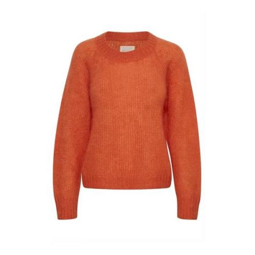 Ronde Hals Gebreide Trui - Rhonapw PU Knit 30307143 Part Two , Orange ...