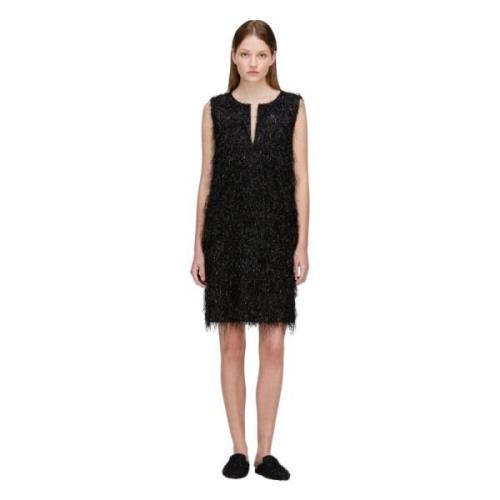 Glinsterende franje mini-jurk Fabiana Filippi , Black , Dames