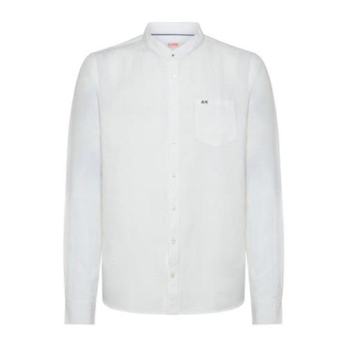 Elegante Koreaanse Kraag Formele Overhemden Sun68 , White , Heren