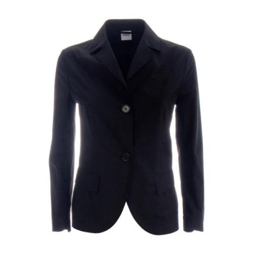 Katoenen Single-Breasted Blazer voor Dames Aspesi , Black , Dames