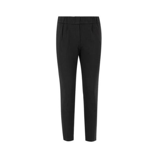 Slim-fit Trousers Le Tricot Perugia , Black , Dames