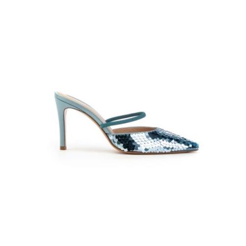 Posik Slingback Sandaal met Pailletten Roberto Festa , Blue , Dames