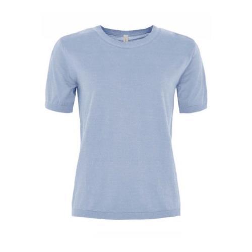 Zachte O-Neck T-shirt in diverse kleuren Skovhuus , Blue , Dames