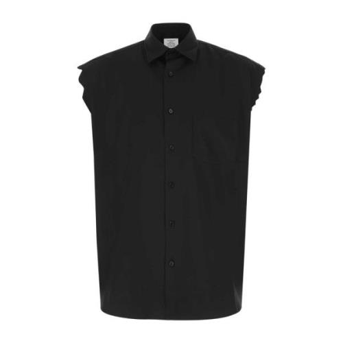 Zwart Poplin oversize shirt Vetements , Black , Heren