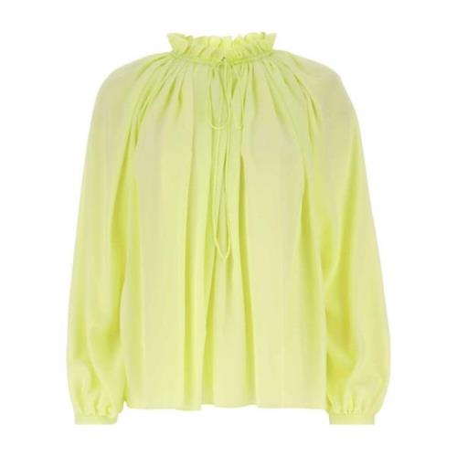 Fluo Gele Polyester Blouse Lanvin , Yellow , Dames