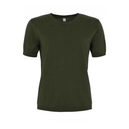 Zachte T-shirt in diverse kleuren Skovhuus , Green , Dames