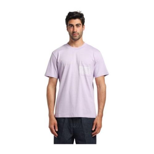 Highrol T-shirt met zak en afdrukken Department Five , Purple , Heren