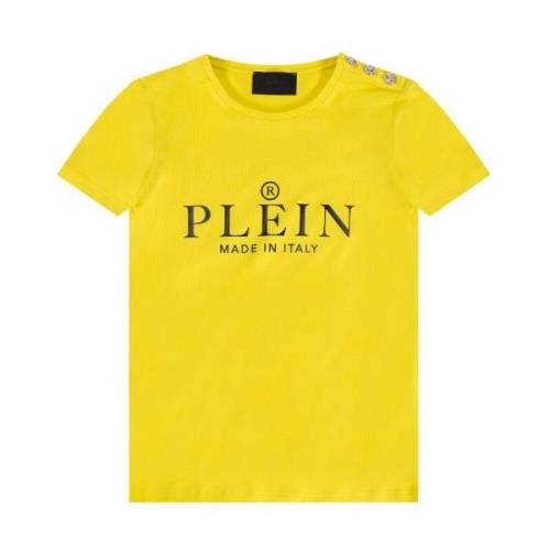 T-shirt met logo Philipp Plein , Yellow , Dames