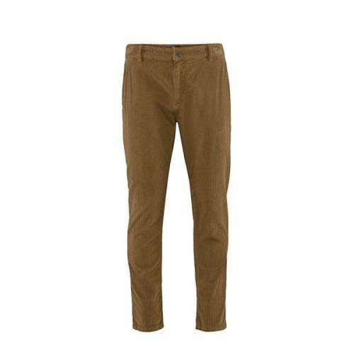 Slim Fit Corduroy Chino Broek BomBoogie , Brown , Heren