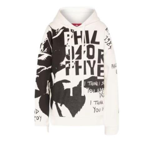 Hoodie Philosophy di Lorenzo Serafini , White , Dames