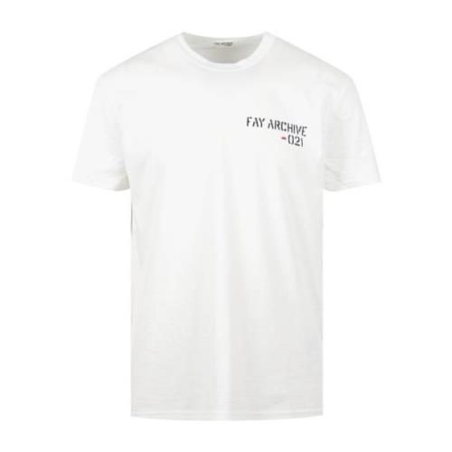 T-shirt Fay , White , Heren