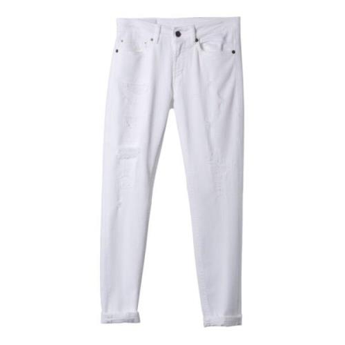Stretchy Denim Slim-fit Jeans Dondup , White , Dames
