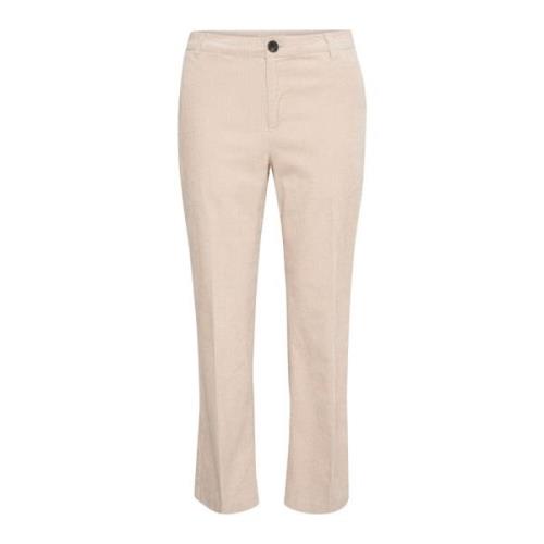 Mishapw Cropped Broeken Part Two , Beige , Dames