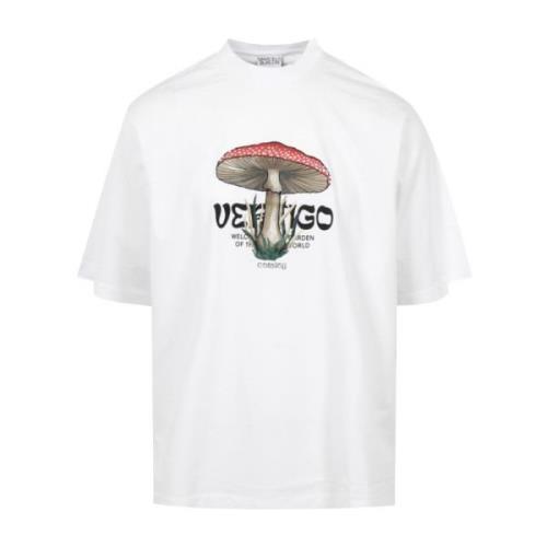 Vertigo Mushroom Print Wit T-Shirt Marcelo Burlon , White , Heren
