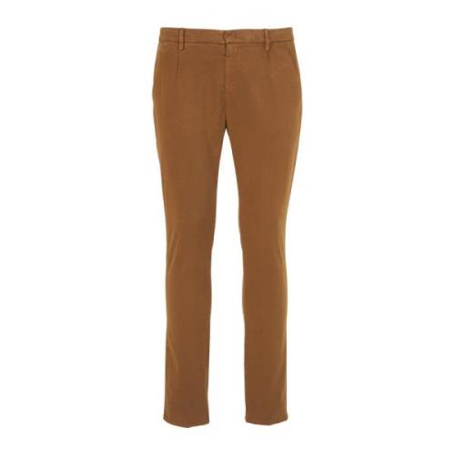 Slim-Fit Cropped Broeken Dondup , Brown , Heren