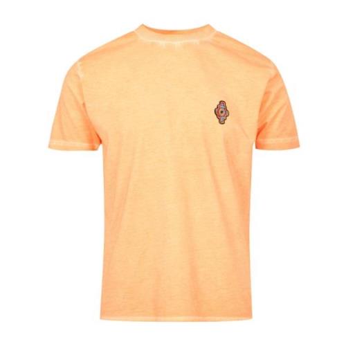 T-shirt met geborduurd multicolor kruis Marcelo Burlon , Orange , Here...