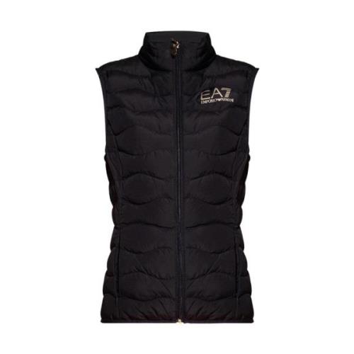 Geïsoleerd vest met logo Emporio Armani EA7 , Black , Dames
