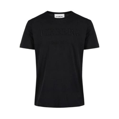 Klassiek Heren T-shirt Iceberg , Black , Heren