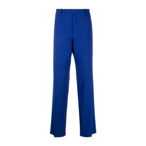 Straight Trousers Off White , Blue , Heren