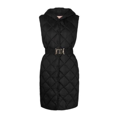 Gewatteerd vest Twinset , Black , Dames