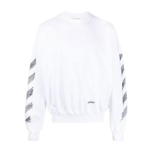 Sweatshirt Off White , White , Heren
