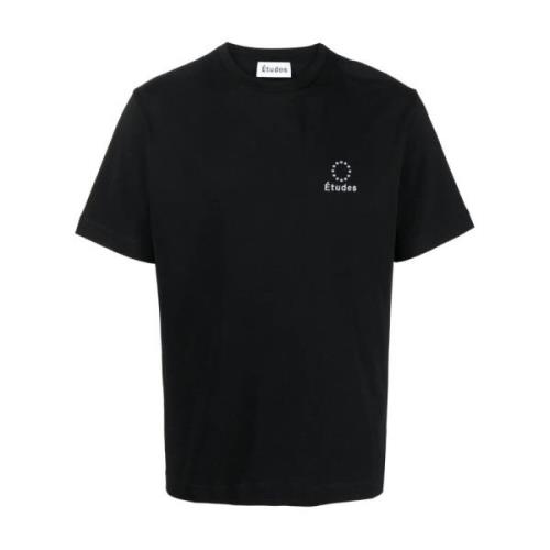 Biologisch Katoenen Logo T-shirt Études , Black , Heren