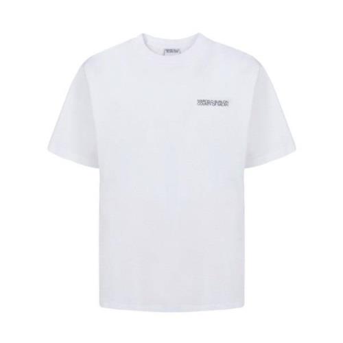 Witte leren T-shirt met Kruislogo Marcelo Burlon , White , Heren