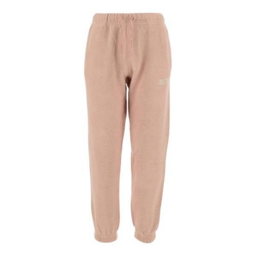 Roze Katoenen Sweatpants met Elastische Tailleband Autry , Pink , Dame...