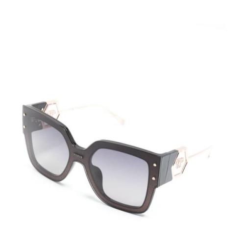 Zwarte Sungles met Originele Hoes Philipp Plein , Black , Dames