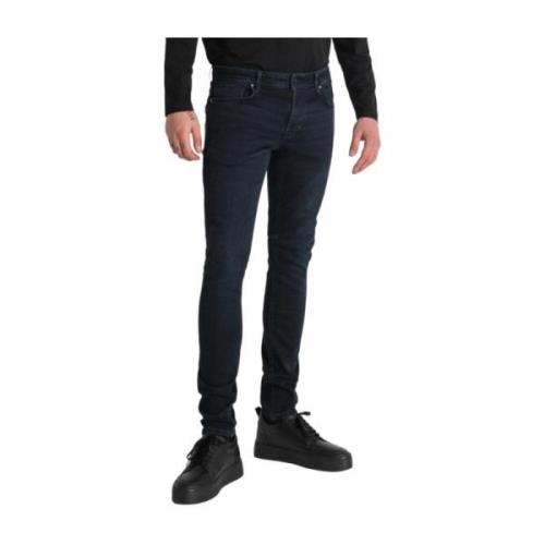 Ozzy Tapered Donkerblauwe Denim Jeans Antony Morato , Blue , Heren