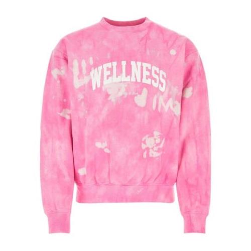 Sportieve Roze Katoenen Sweatshirt Sporty & Rich , Pink , Heren
