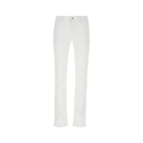 Witte stretch denim jeans Brioni , White , Heren