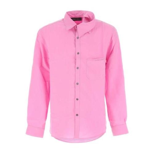 Roze cupro shirt Y/Project , Pink , Heren
