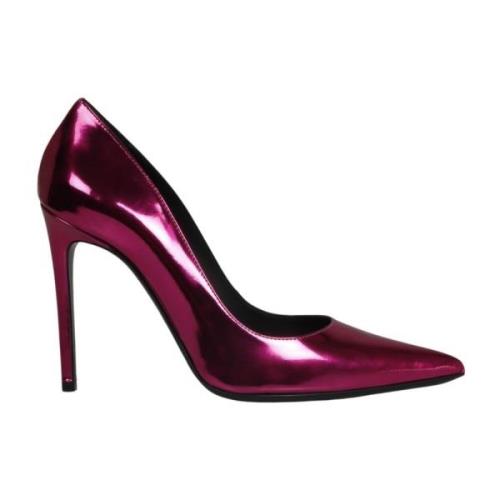 Metallized Nappa Leren Pumps Roberto Festa , Red , Dames