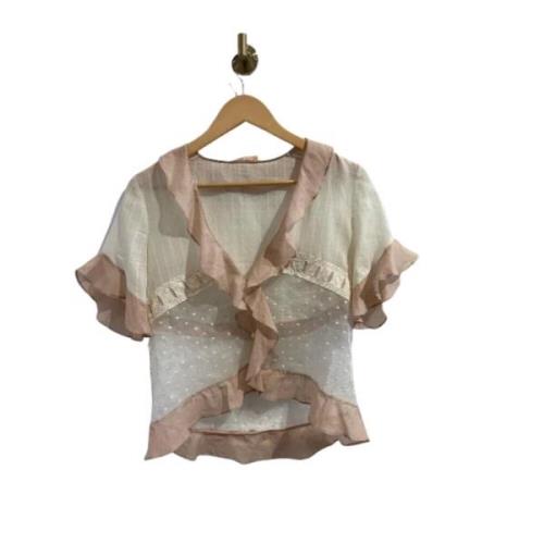Pre-owned Cotton tops Chloé Pre-owned , Beige , Dames