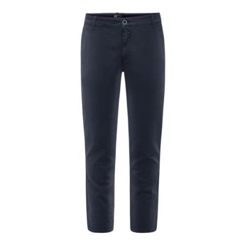 Slim Fit Chino Broek van Stretch Katoen BomBoogie , Blue , Heren