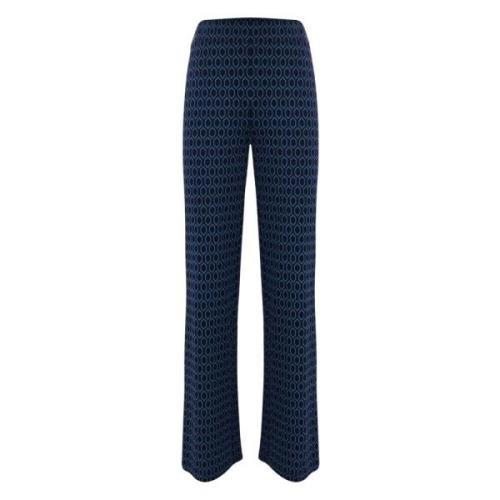 Elegante broek met geometrisch patroon Kocca , Blue , Dames