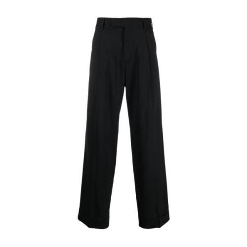 Straight Trousers PT Torino , Black , Heren