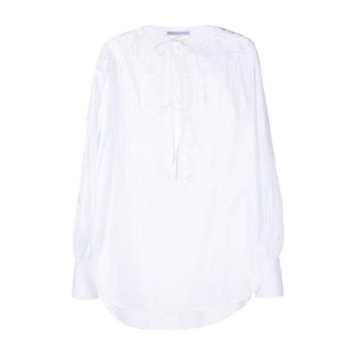 Oversized shirt calado Ermanno Scervino , White , Dames