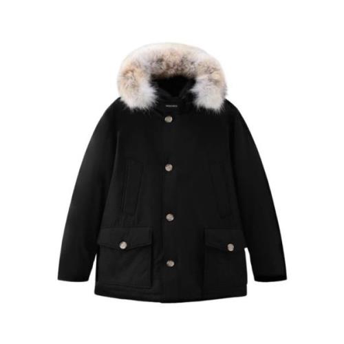 Zwarte Jassen met Water- en Windbestendigheid Woolrich , Black , Heren