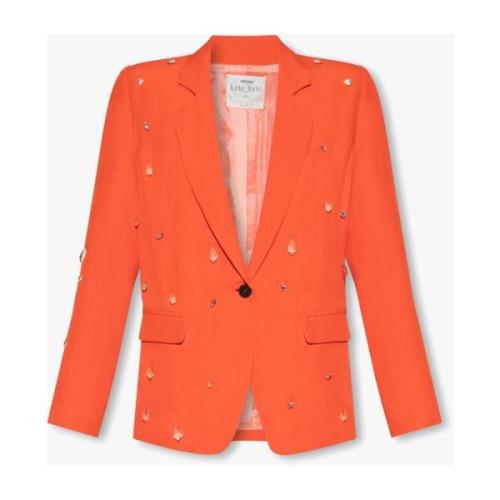 Blazer met kristallen Forte Forte , Orange , Dames