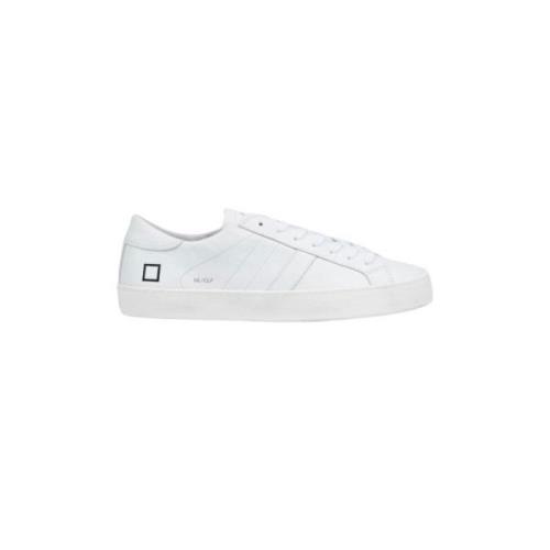 Witte Leren Lage Sneakers D.a.t.e. , White , Heren