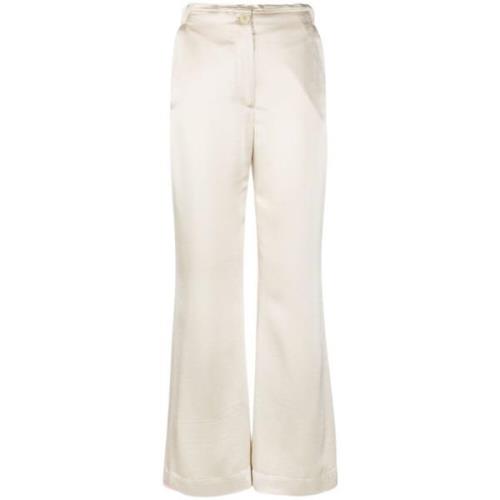 Cropped Trousers By Herenne Birger , Beige , Dames