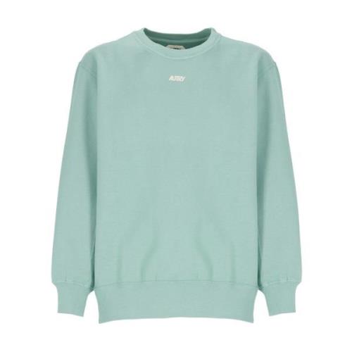 Groene Katoenen Sweatshirt met Contrasterend Logo Autry , Green , Here...