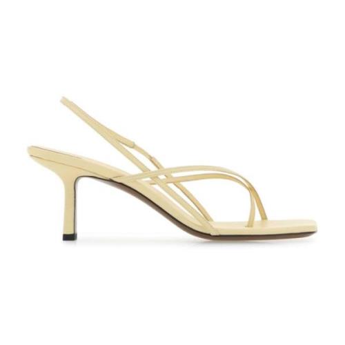 Crème lederen shamali sandalen Neous , Yellow , Dames