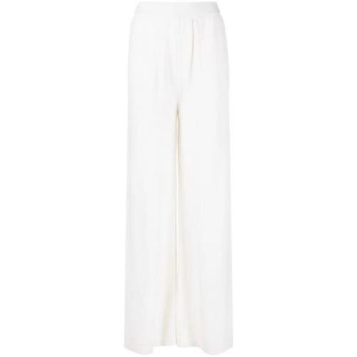 Straight Trousers Msgm , White , Dames