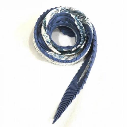 Tweedehands Blauwe Zijden Hermès Sjaal Hermès Vintage , Blue , Dames