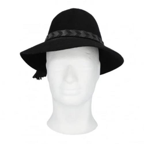 Pre-owned Leather hats Hermès Vintage , Black , Unisex