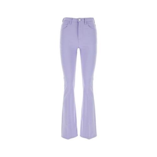 Lila Slim-Fit Stretch Jersey Broek Marni , Purple , Dames