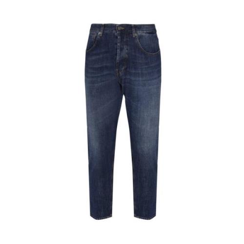 Slim-Fit Donkerblauwe Jeans Dondup , Blue , Heren